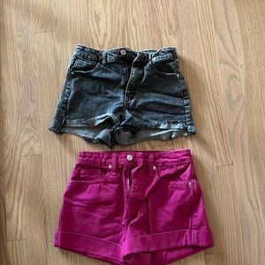 2 pairs of jean shorts from target